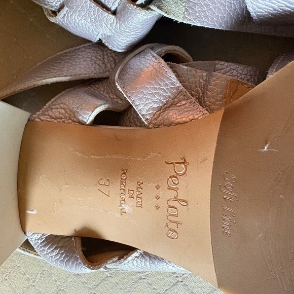 Perlato Square Heel Sandals 37 - Picture 8 of 10